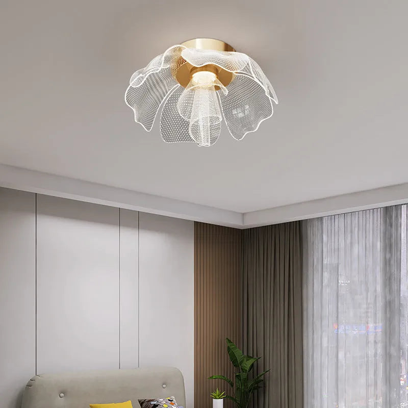 55cm acrylic flower ceiling light with iron frame and tricolour LED lighting