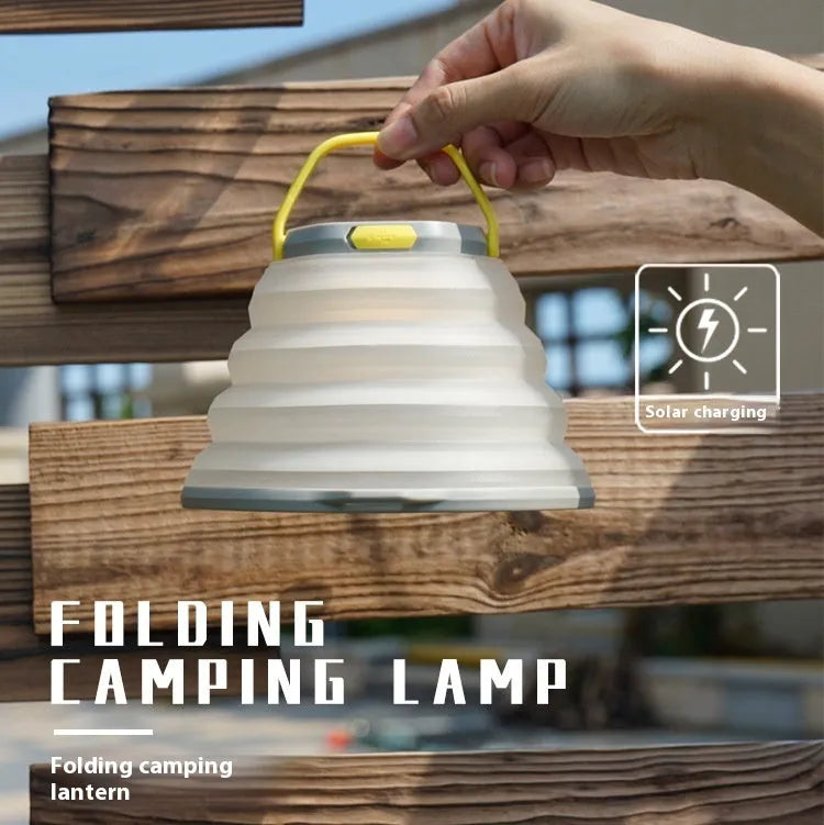 White camping lamp with large lighting capacity for tent and outdoor use