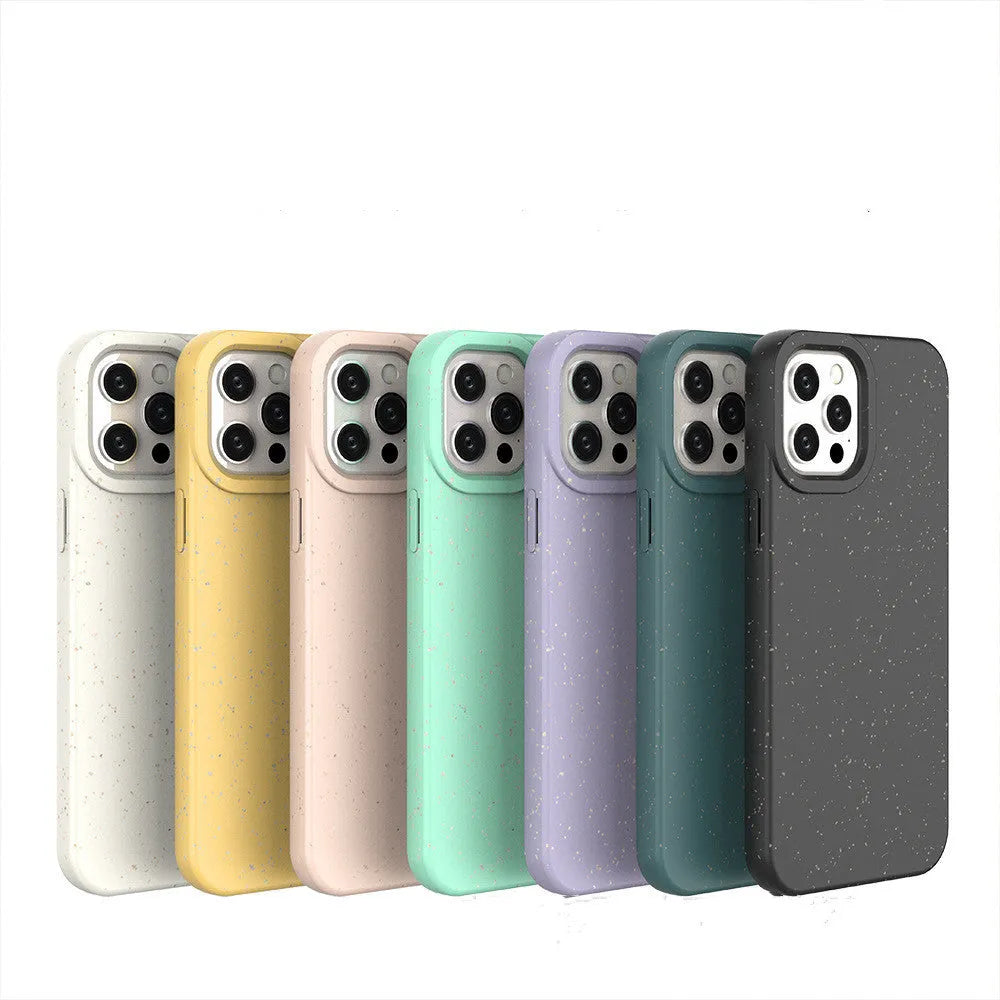 Biodegradable wheat straw fibre phone case for iPhone in multiple colour options.