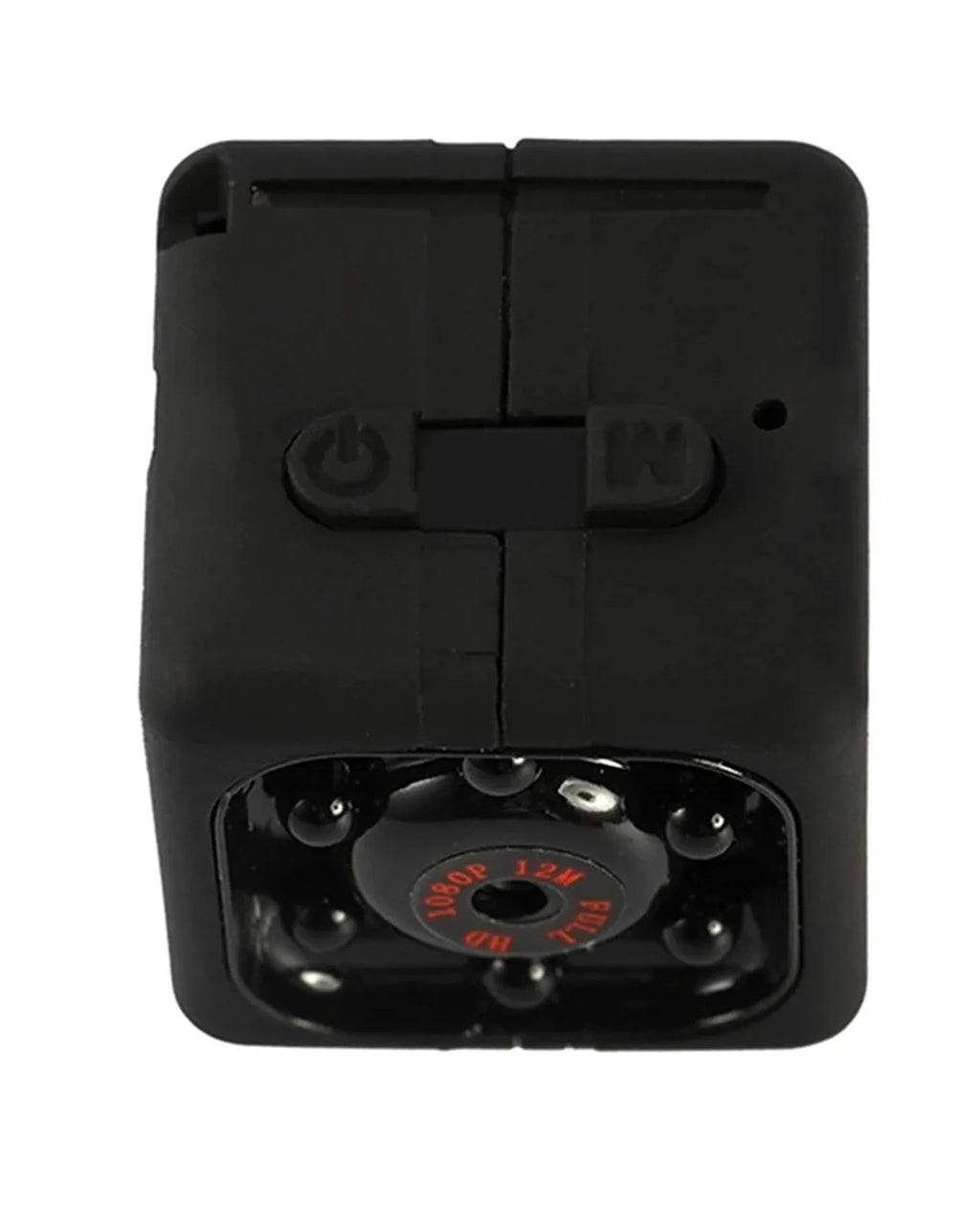 Black mini USB dash camera with infrared night vision and 1080P recording capability