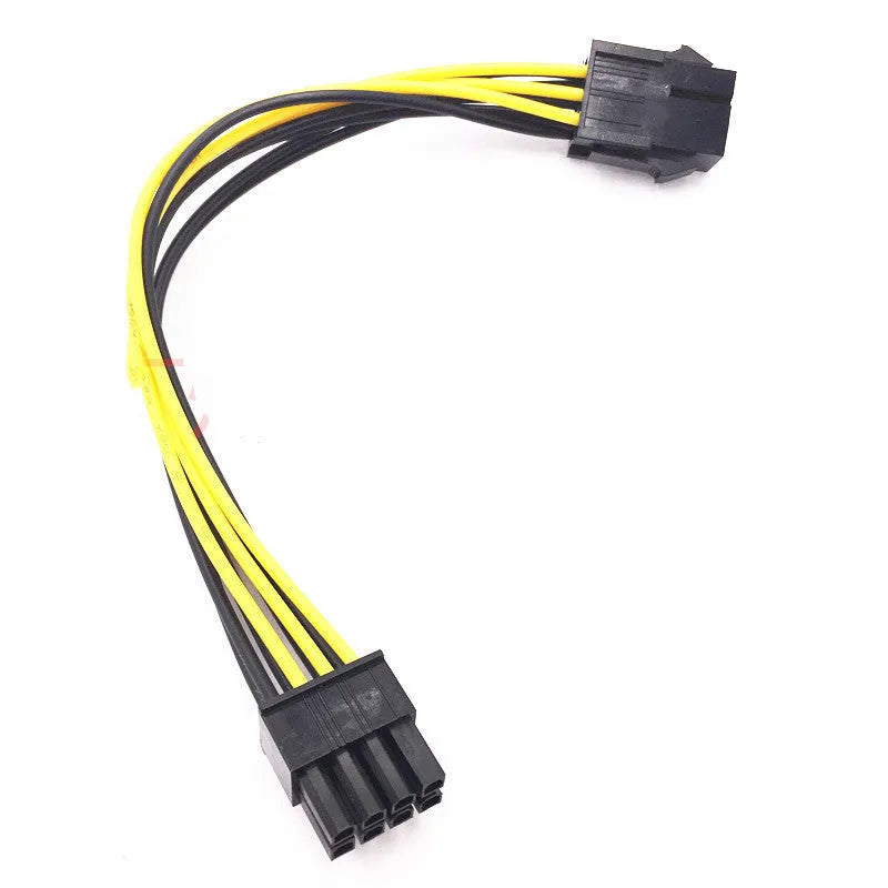 6P to 8P graphics card power cable extension with 20cm length and PCIe connectors