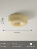 Cream coloured American antique style bedroom ceiling lamp with a three-colour light.