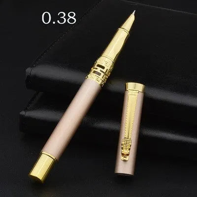 Traditional Chinese style student calligraphy pen with metal holder and iridium tip nib in gift box