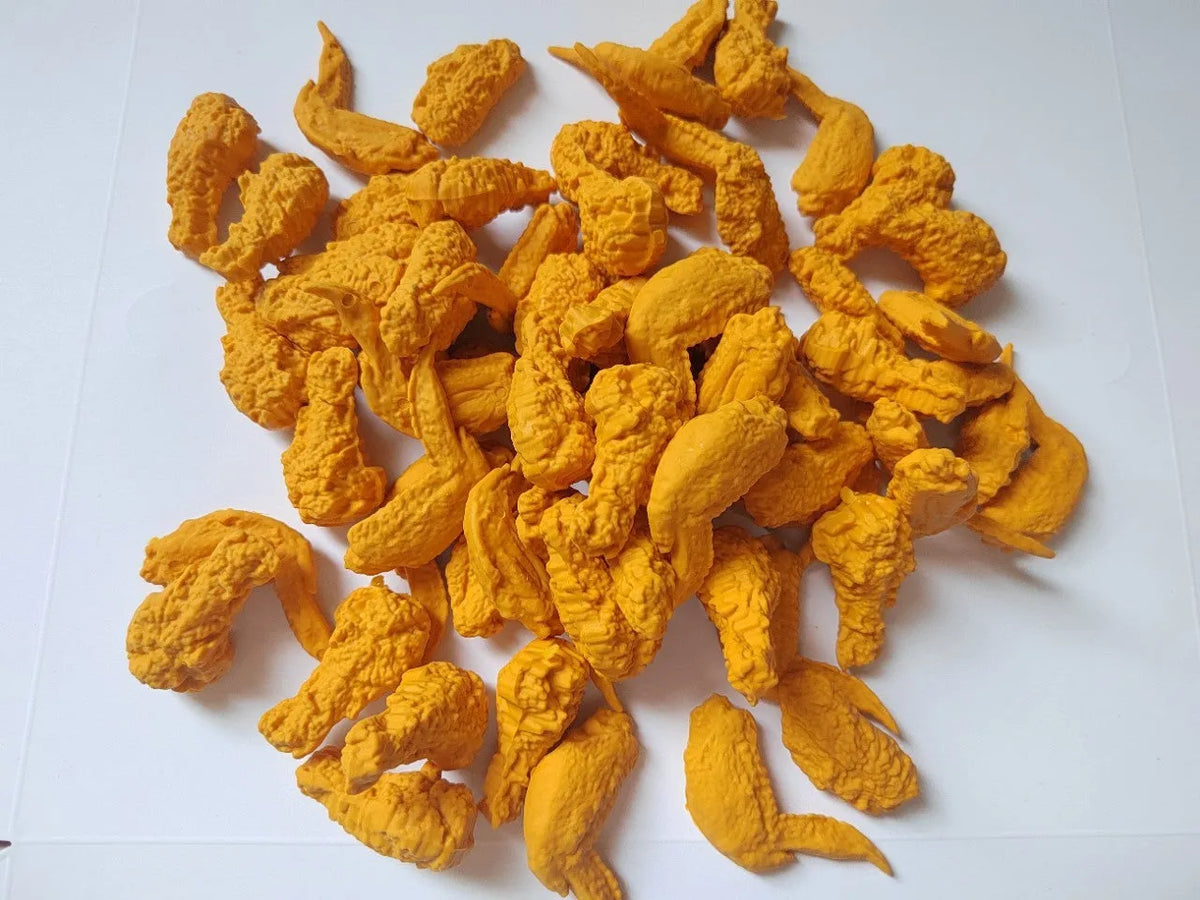 Creative simulation chicken wing drumstick eraser in roast wing colour, 4cm TPR novelty eraser for school supplies