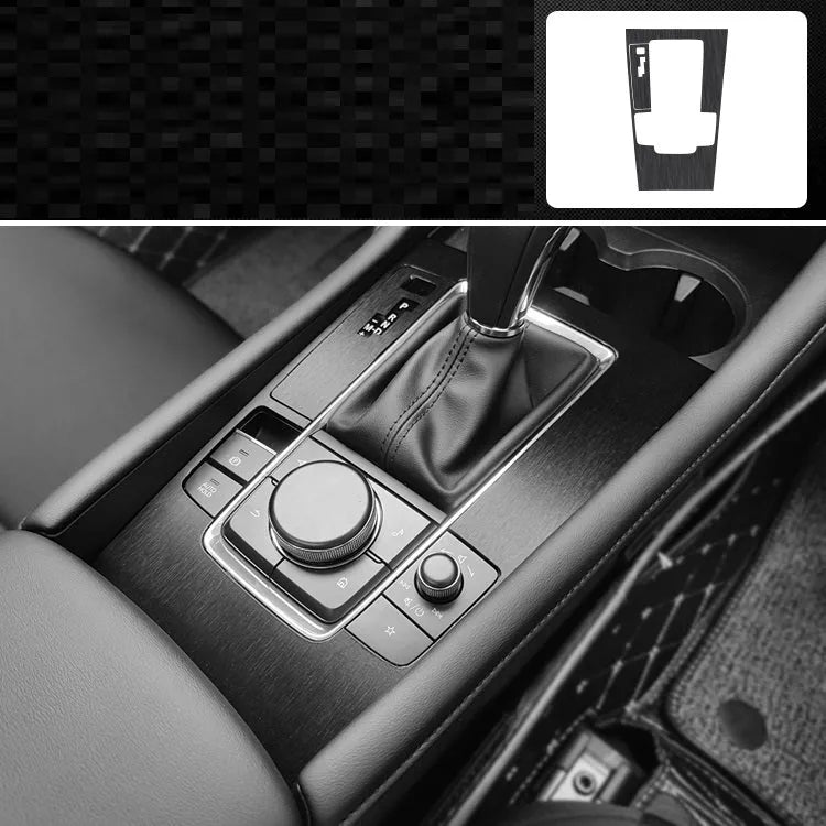 Unksera car interior modification kit with vinyl sticker sheets for dashboard, centre console, and door handles.