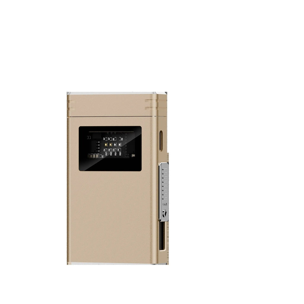 Metal power bank lighter in Dark Night Green with Apple and Type C charging ports