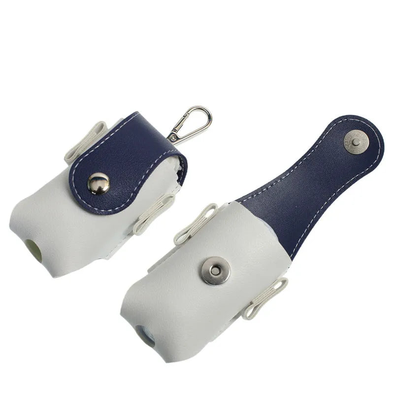 Mini PU golf ball pouch in pink, brown, blue and gray, 9.5 x 4.9 x 4.5cm, for golf balls and tees
