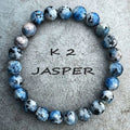 Handmade K2 azurite geometric beaded bracelet in new Chinese style