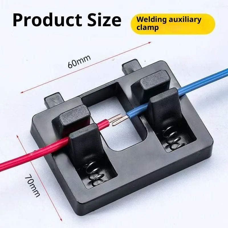 High rebound plastic wire welding fixer holder with non-slip double card grip for wiring repair