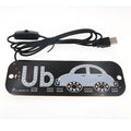 Taxi roof two-color indicator warning light with glass drill plate