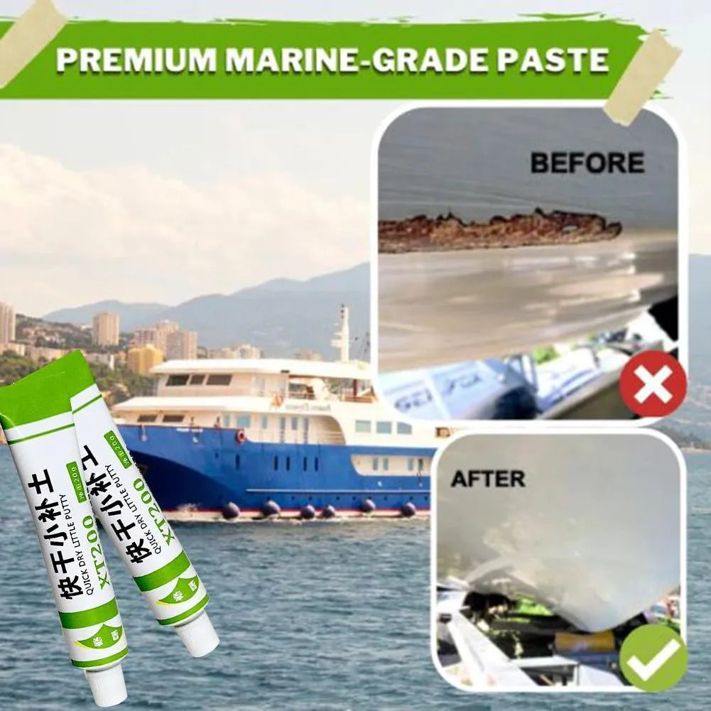 Quick-drying car body filler putty tube for scratches under 0.5mm, available in black grey red white clay yellow