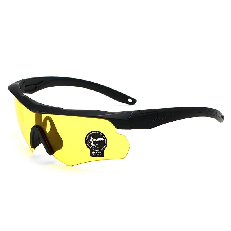 Semi-rimless outdoor cycling sports goggles with windproof dust-resistant PC frame and coloured lens