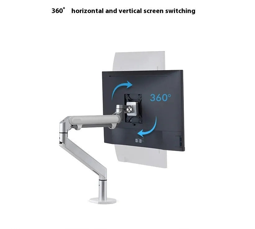 Aluminium air pressure hover bracket laptop stand in black or silver colour