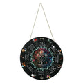 29.5cm wooden decorative pendant in boxwood, showing American-style Rose, Triangle, Black Cat, star, and Owl disc designs.