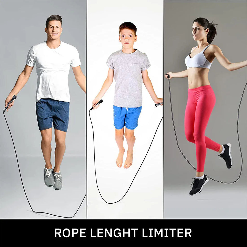 Children's black skipping rope with 2.8m specification, PP material, PVC fitness rope for running sports and training