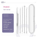 4-piece silver metal acne needle set with ultra-fine pointed tips for skin care