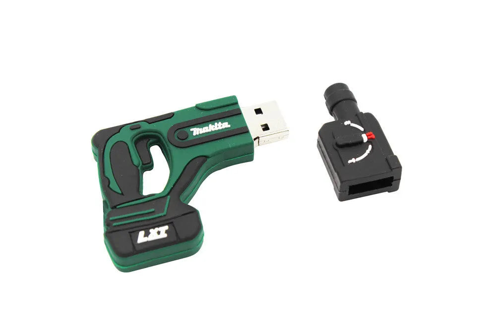USB 2.0 flash drive in black, green or grey, available in 4GB to 64GB capacities