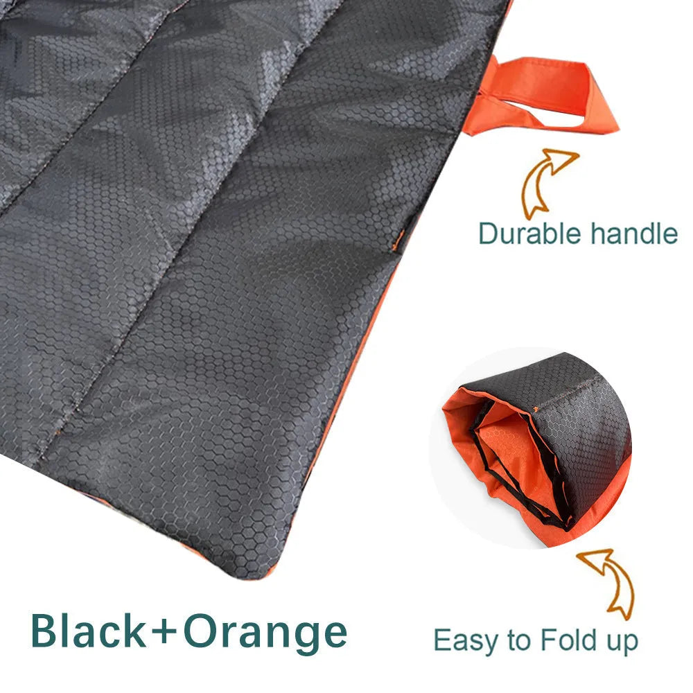 Waterproof folding Oxford fabric mat for dogs and cats packed at 35x25 cm in black color
