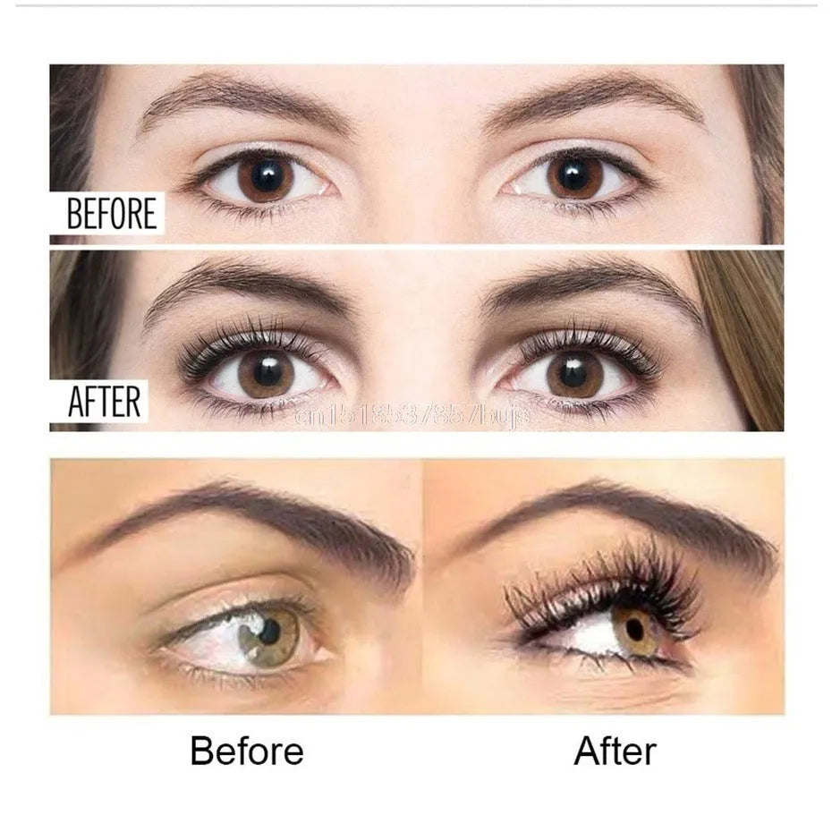 Magnetic false eyelashes with white curler, high-grade fibre, reusable, includes eyelash clip, natural look