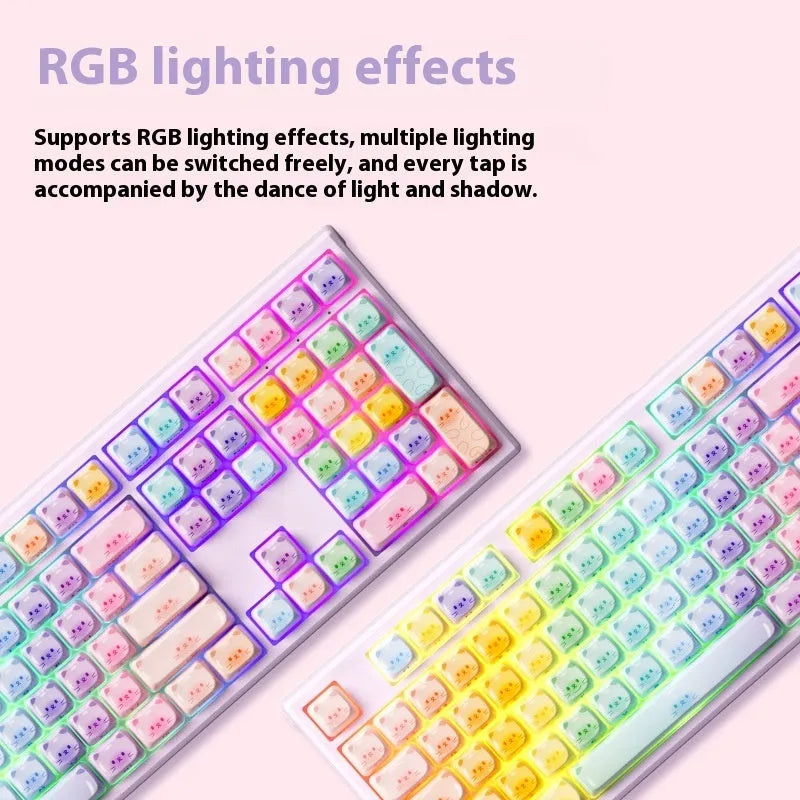 MG108B Colour Sugar Cat mechanical keyboard with Bluetooth wireless and piano switches