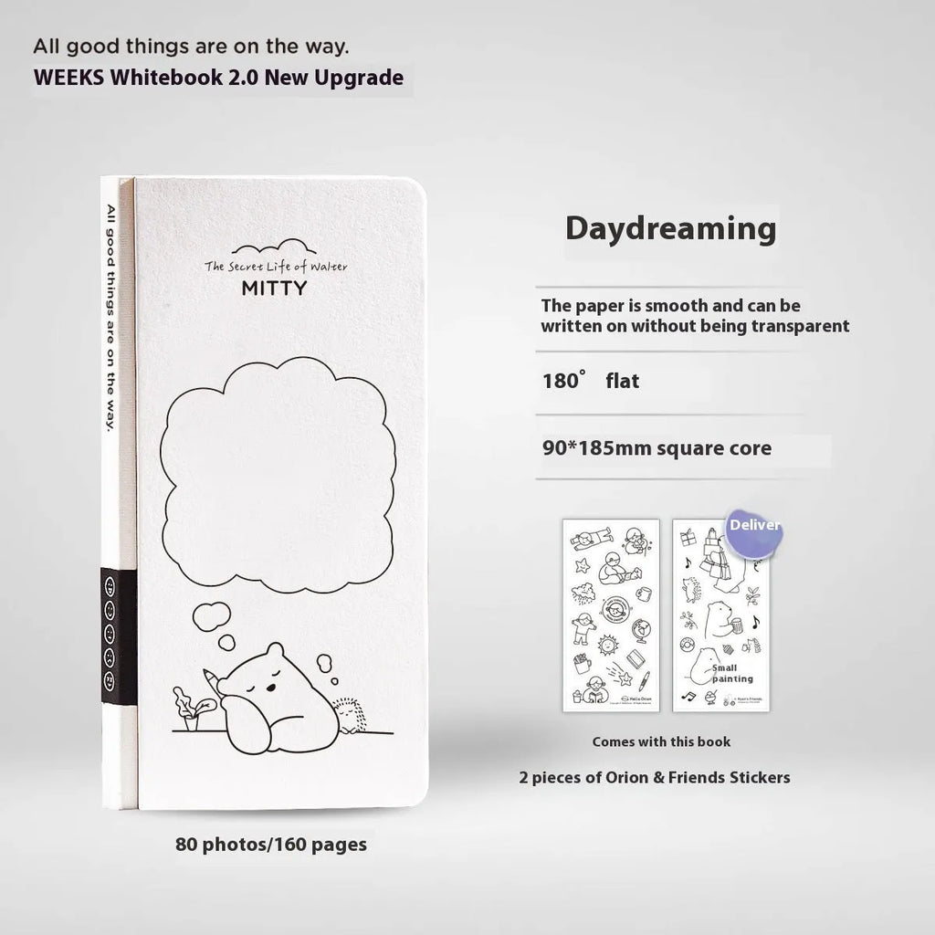 Small plaid notebook with mesh design showing eight colour options and decorative stickers