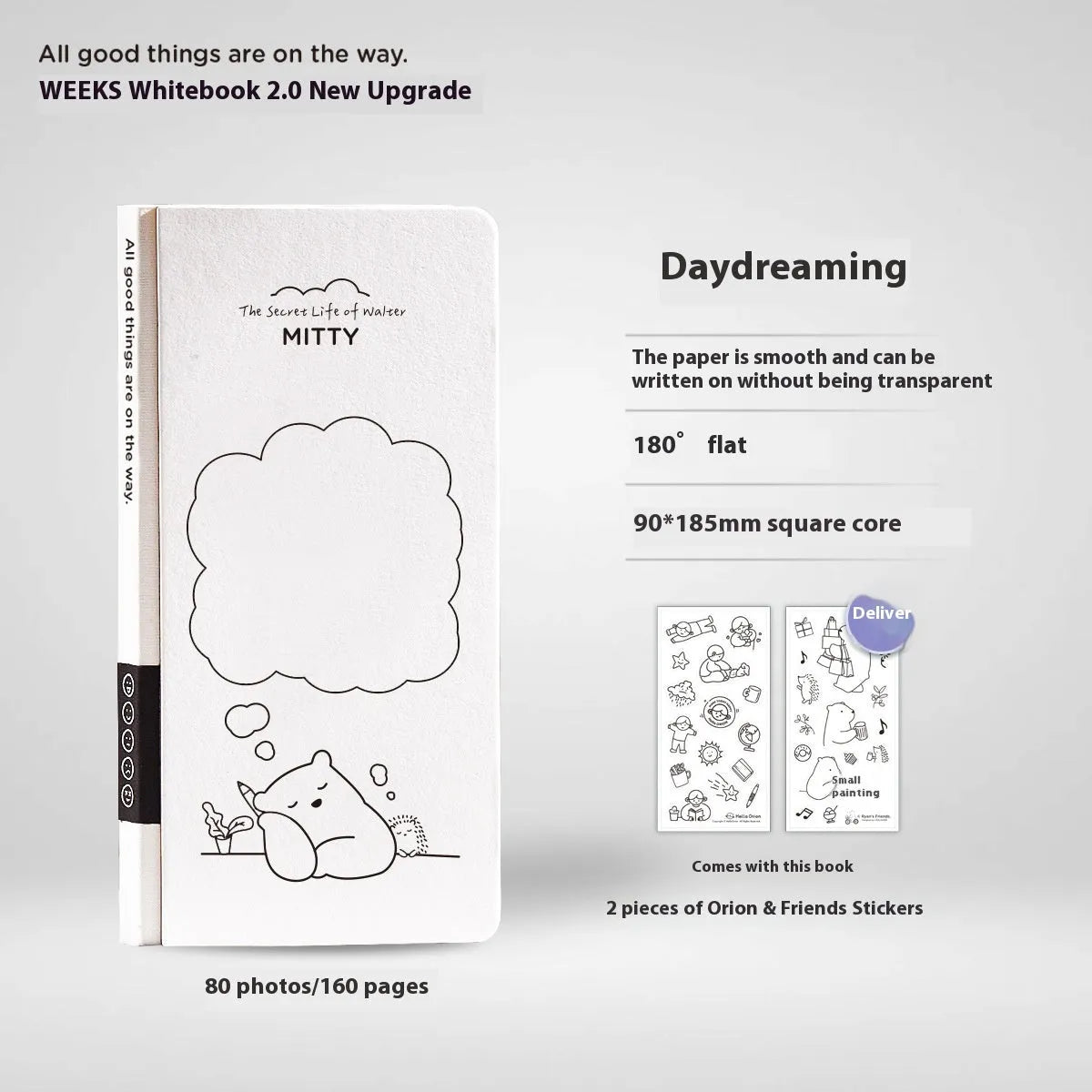 Small plaid notebook with mesh design showing eight colour options and decorative stickers