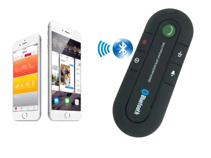 Vehicle-mounted Bluetooth handsfree phone sun visor kit with car charger and USB cable
