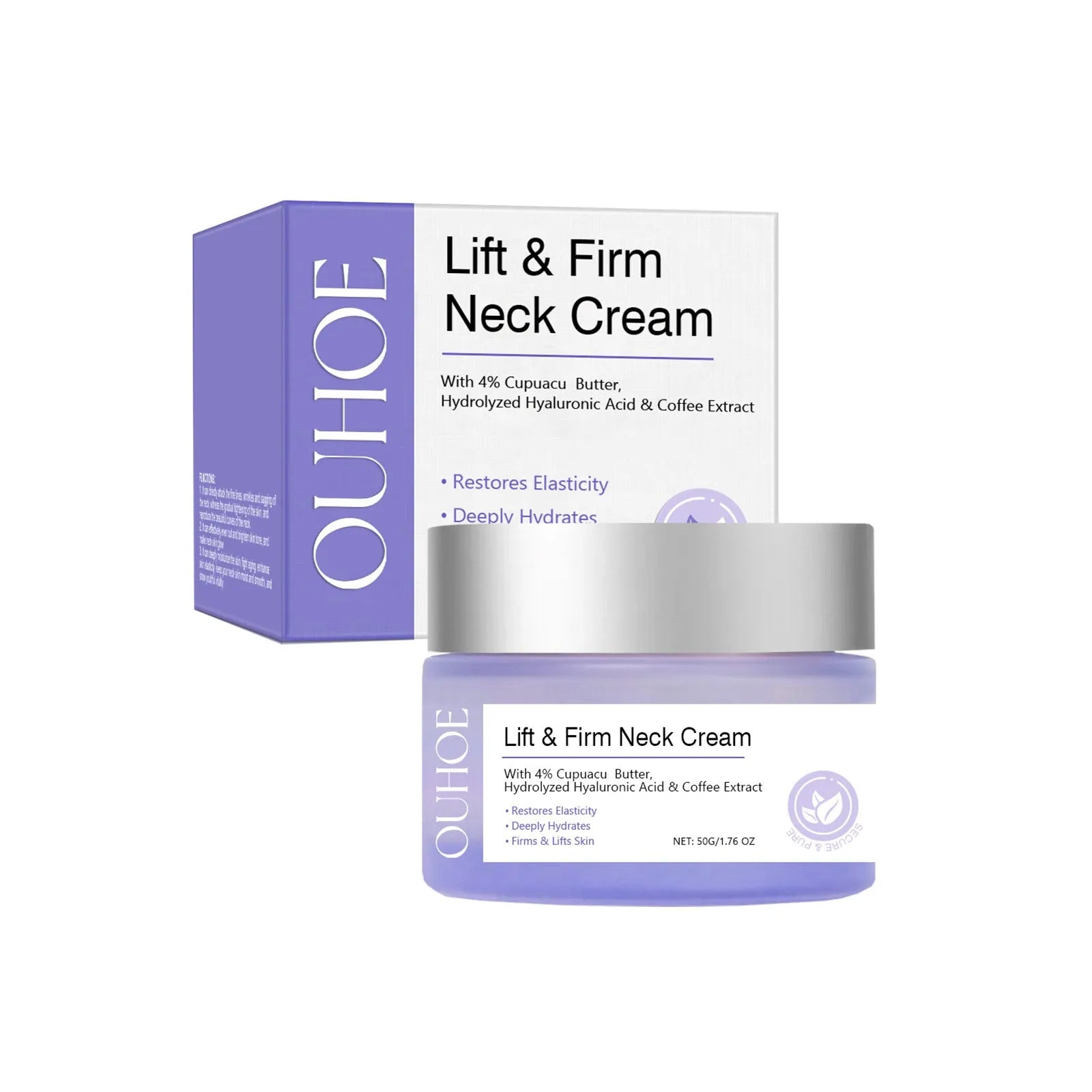 50g jar of Neck Skin Cream for moisturising and firming neck skin.