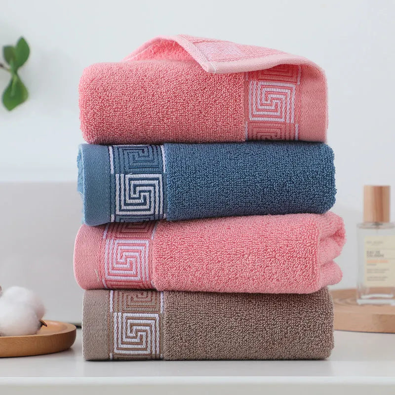 Gaoyang thickened pure cotton towel individually packaged in pink colour, 35x75cm