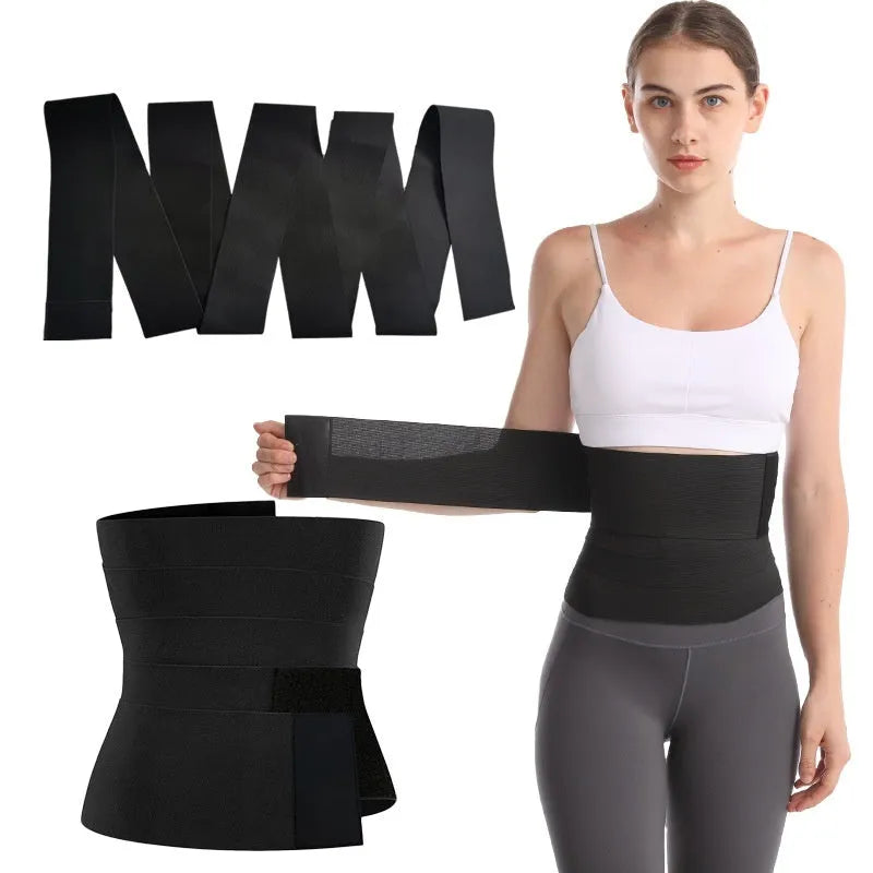 Women's free size waist trainer exercise belt shown in 10cm width with multiple length options.