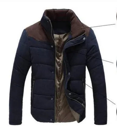 Men's casual parka windbreak jacket in solid colour, polyester fibre, sizes M to 4XL