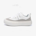 Men's black canvas platform lace-up trainers with a raised heel on a white background