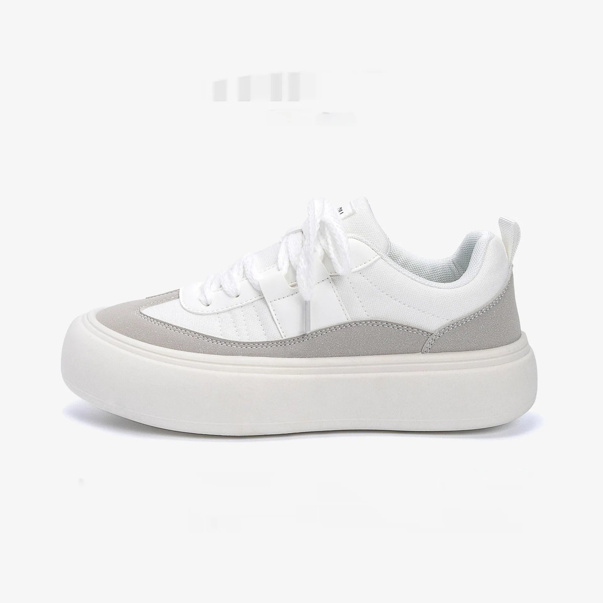Men's black canvas platform lace-up trainers with a raised heel on a white background