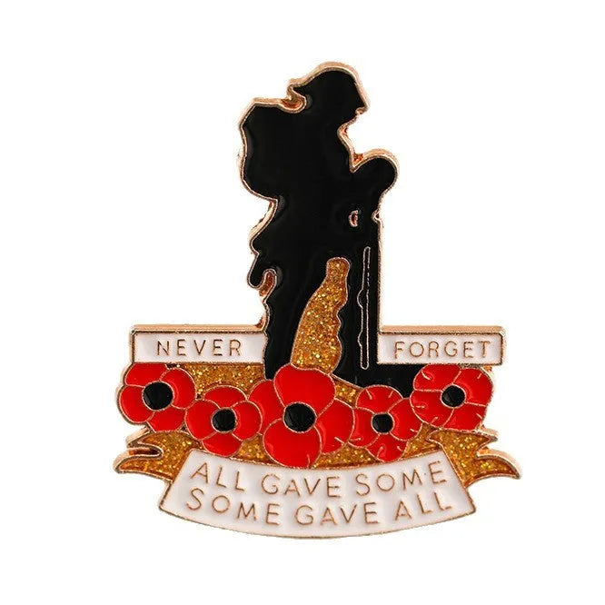 British Legion Soldier Cowboy Backpack Lapel Pin Badge alloy brooch with geometric auspicious patterns colour xz4607