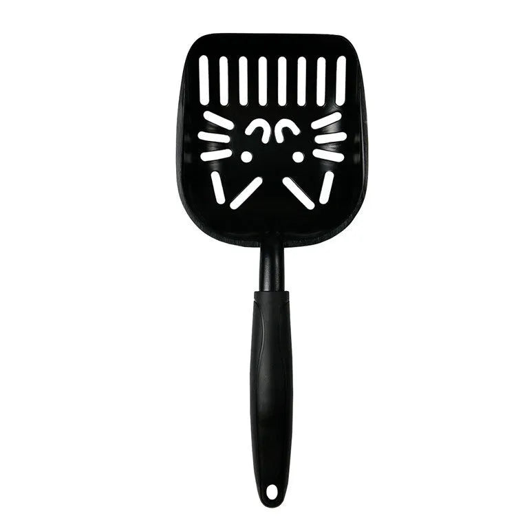 Pet large alloy cat litter scoop with plastic handle for cleaning cat litter tray