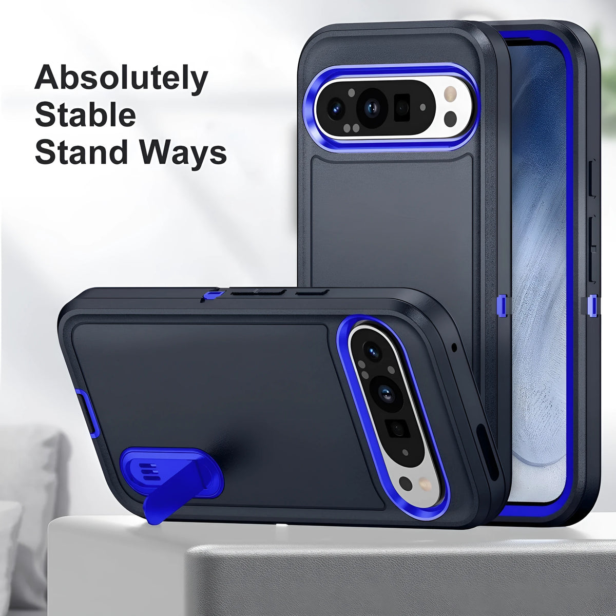 Wei Sanfang phone case with bracket for Google Pixel 9 and Pixel 9 Pro, PC TPU, multiple colours