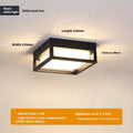 Insect-proof ultra-thin outdoor ceiling lamp in white, with LED light and powder-coated finish
