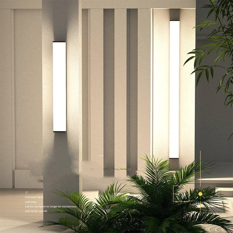 60cm long stainless steel and PC outdoor wall light with IP65 waterproof rating and LED illumination
