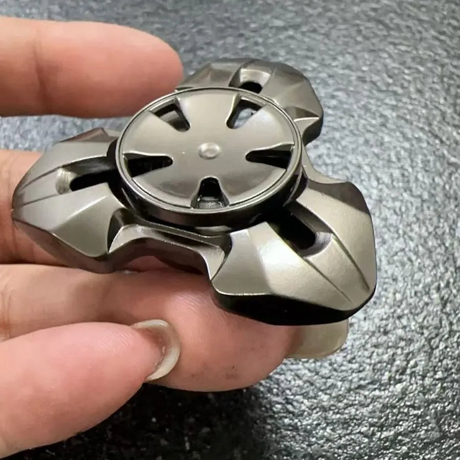 Alloy decompression rotating fingertip gyro toy in gun colour and colourful options for adults