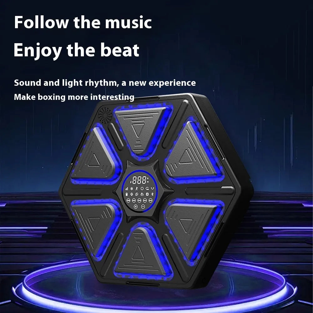 Intelligent music electronic boxing wall target with rhythm training functions and wall mounting options
