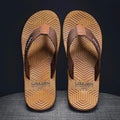 Men's flip flops with non-slip PVC sole and EVA upper in black, khaki or matcha green colours