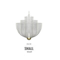 Nordic iron mesh geometric chandelier ceiling light in gold or silver finish, 450mm diameter