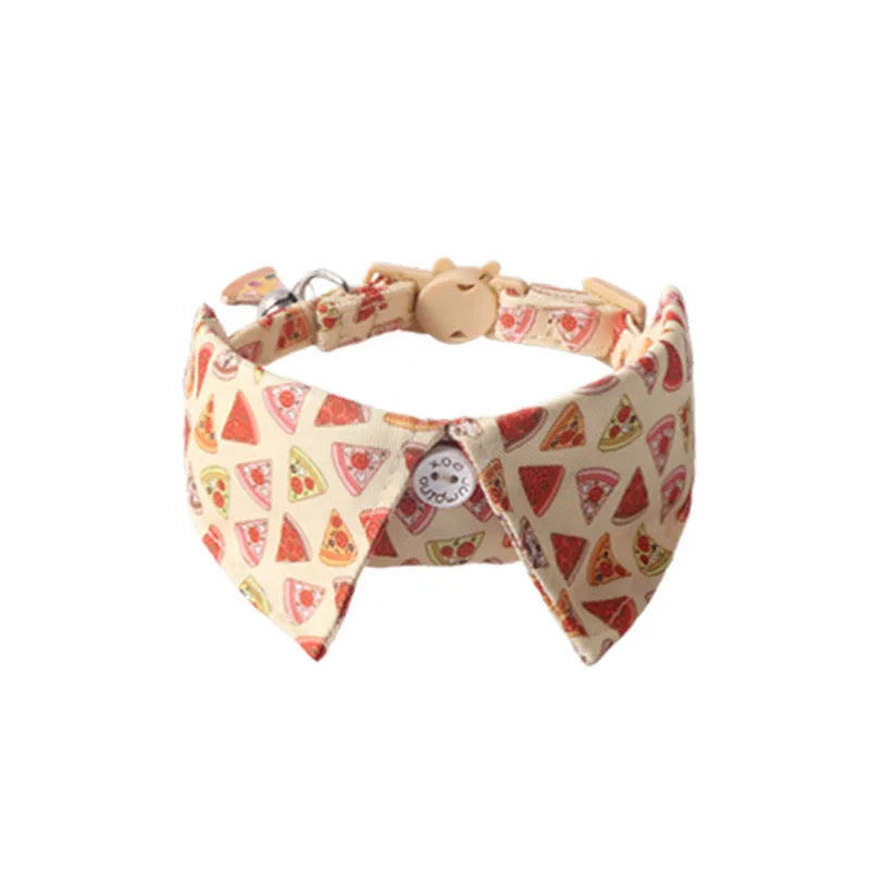 Pet supplies peach skin fabric collar with metal accessories in dinosaur design, 28cm length