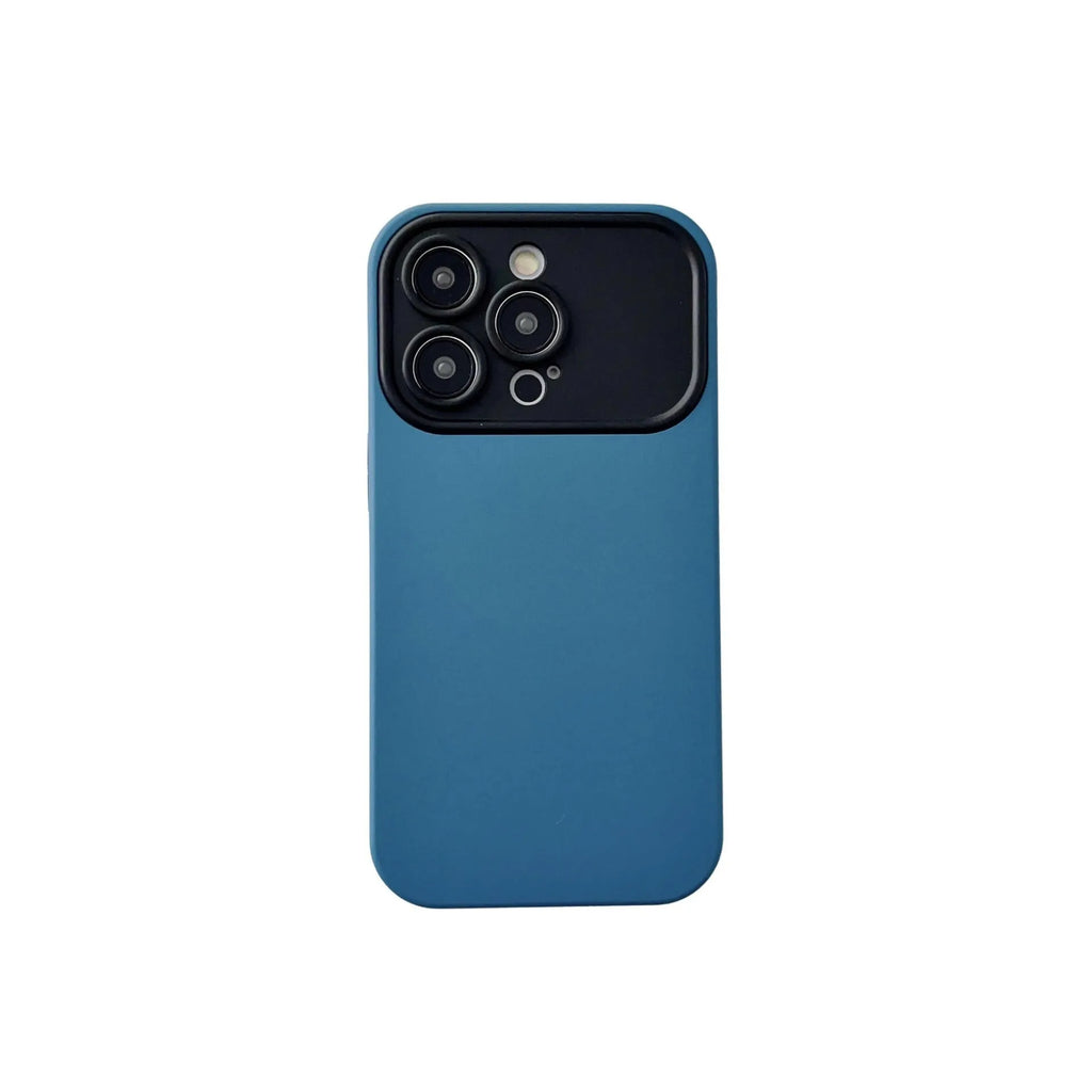 Simple contrast colour business large window TPU phone case for iPhone 11 to 16 Pro Max in white or black