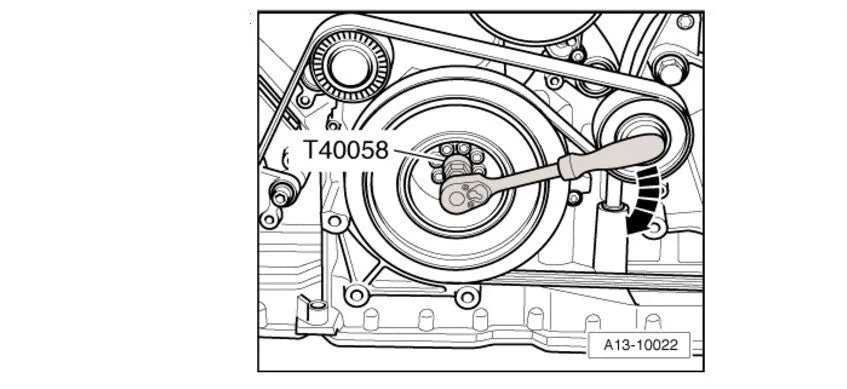 Aodi T40058 metal crankshaft rotating sleeve tool for vehicle timing service
