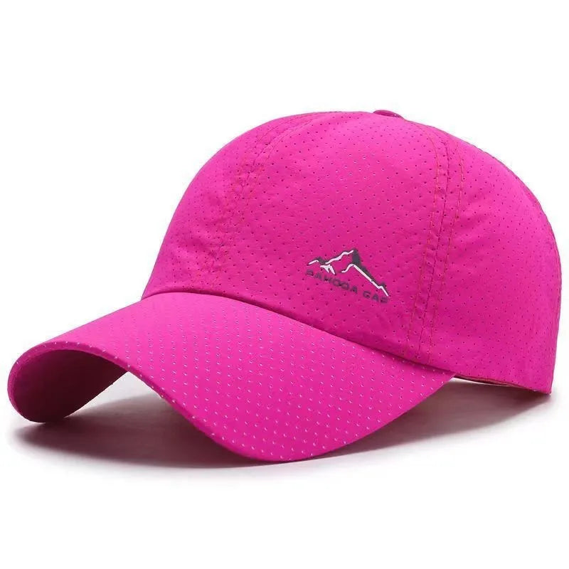 Korean-style adjustable baseball cap in polyester for summer sun protection, shown in army green colour.
