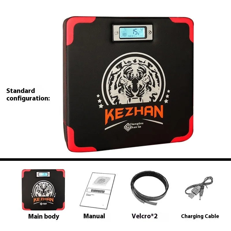 Smart hanging boxing dynamometer with focus mitts and PU leather construction