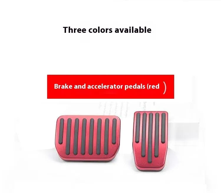 Tesla Model 3 Y aluminium alloy anti-skid car accelerator and brake pedal set in silver