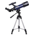 Children's dark blue astronomical telescope on adjustable tripod with 16X-66X magnification