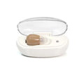 Medical grade noise reduction hearing aid for elderly in skin colour, rechargeable wireless behind-the-ear sound amplifier